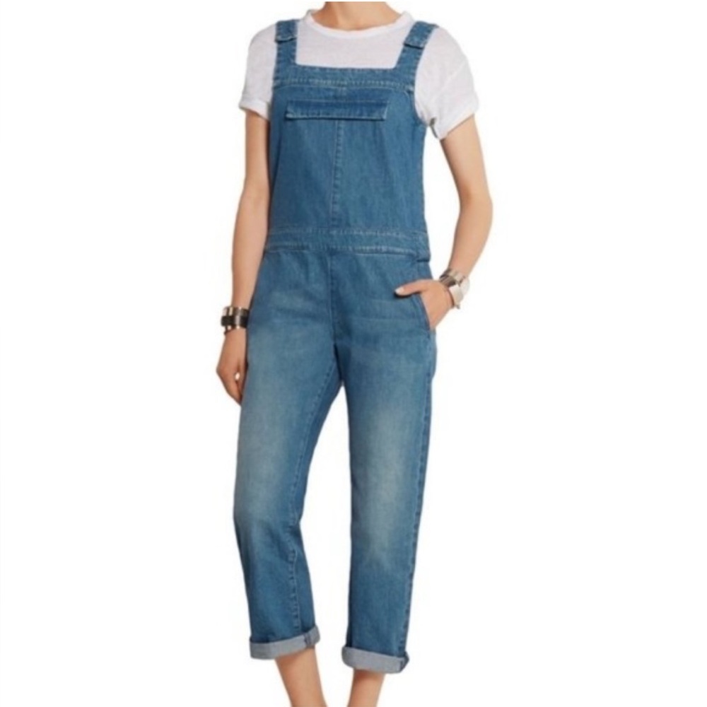Anthropologie MiH Jeans Blue Denim Women's Overalls Size Large